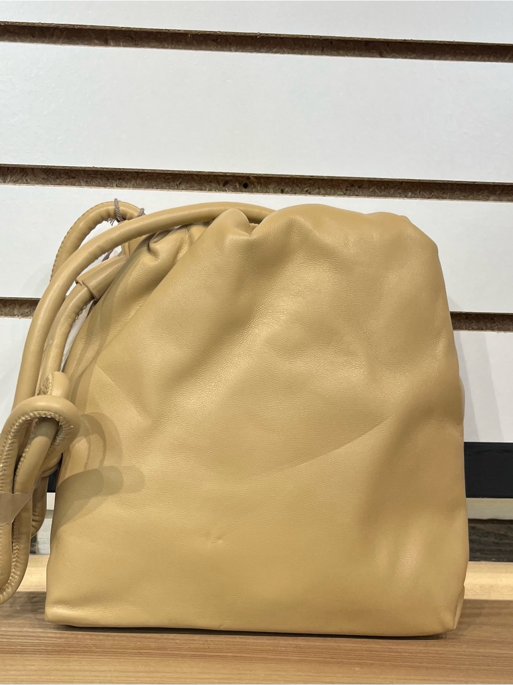 Faux leather slouchy drawstring crossbody bag - Picture 8 of 11